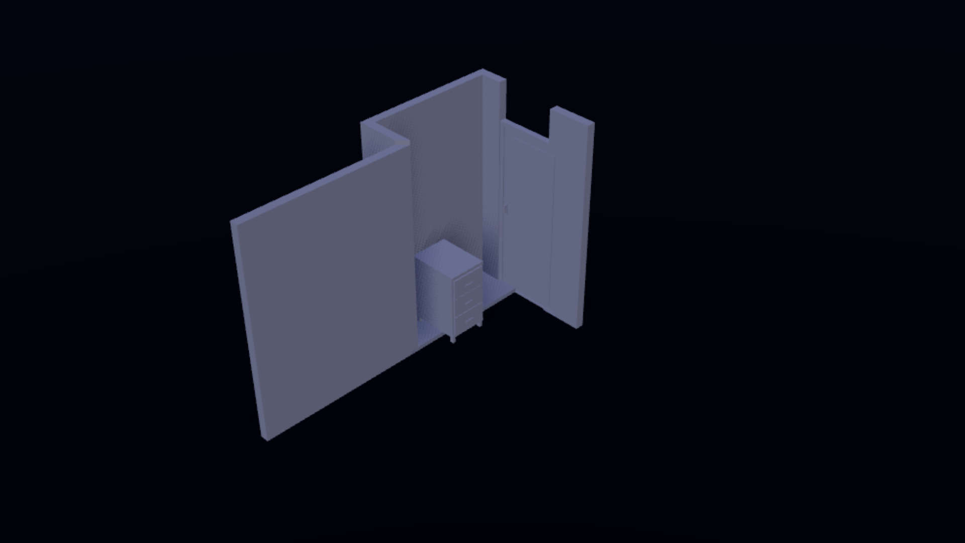 Narrow room floor